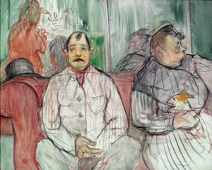 Monsieur, Madame e il cane da Henri de Toulouse Lautrec