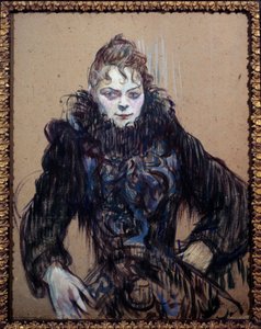 Ritratto di una donna con il boa nero da Henri de Toulouse Lautrec