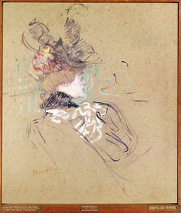 Profilo di una donna, 1896 da Henri de Toulouse Lautrec