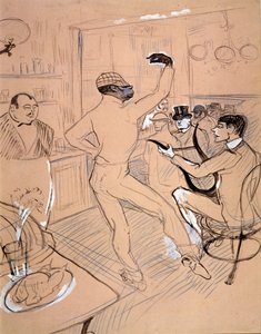 Rafael Padilla detto Chocolate, che balla in un bar da Henri de Toulouse Lautrec