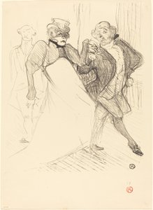 Réjane e Galipaux in Madame Sans-Gêne, 1894 da Henri de Toulouse Lautrec