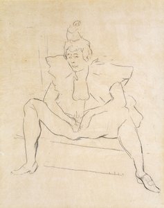 Il clown seduto (La Clownesse Assise) da Henri de Toulouse Lautrec