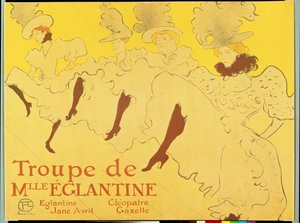 La troupe di Mademoiselle Eglantine da Henri de Toulouse Lautrec