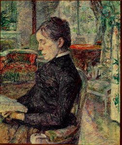 La madre del pittore nel salone a Malrome. Dipinto di Henri de Toulouse-Lautrec da Henri de Toulouse Lautrec