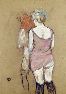 Due donne semi-nude alla Maison de la Rue des Moulins
