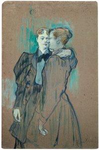 Due donne che ballano il valzer; Deux femmes valsant, 1894 da Henri de Toulouse Lautrec