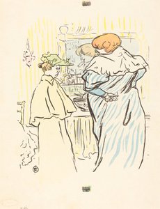 Due donne davanti a uno specchio da Henri de Toulouse Lautrec