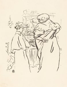Due donne davanti a uno specchio da Henri de Toulouse Lautrec