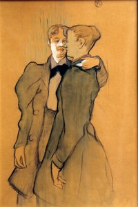 Due donne che ballano il valzer da Henri de Toulouse Lautrec