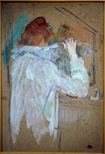Donna che si arriccia i capelli da Henri de Toulouse Lautrec