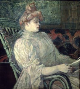 Donna che legge da Henri de Toulouse Lautrec