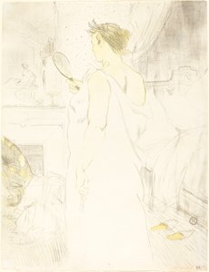 Donna allo specchio Femme à glace, 1896 da Henri de Toulouse Lautrec