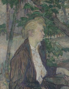 Donna seduta in un giardino, 1891 da Henri de Toulouse Lautrec