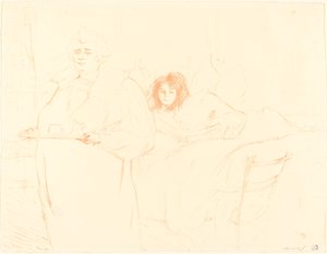 Donna con un Vassoio da Henri de Toulouse Lautrec