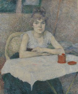 Giovane donna a un tavolo, 