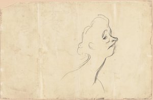 Yvette Guilbert (recto) Studio a tre quarti di Yvette Guilbert (verso) da Henri de Toulouse Lautrec
