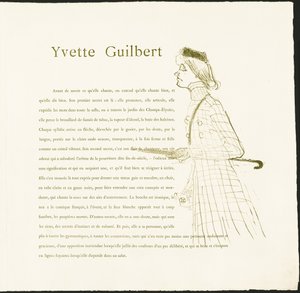 Yvette Guilbert da Henri de Toulouse Lautrec