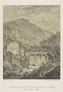 Paesaggio montano con mulino ad acqua vicino a Treviri da Henri van Assche