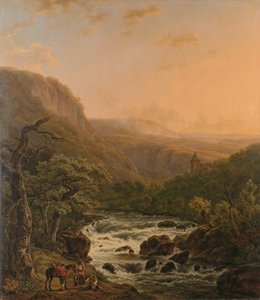 Fiume nelle Ardenne al tramonto da Henri van Assche