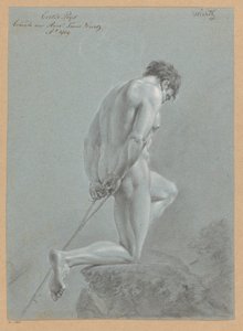Nudo maschile inginocchiato, visto di lato (1º premio 1809)