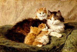Contentezza, 1900 da Henriëtte Ronner Knip