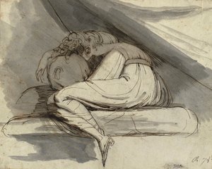 Donna seduta, rannicchiata, dopo il 1778
