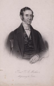 Henry Cotton Mather, missionario cristiano inglese in India (incisione) da Henry (after) Room