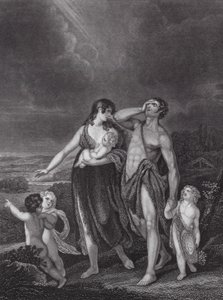 La partenza di Caino, Genesi, cap. 4, v. 16 (incisione) da Henry (after) Singleton