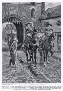 Enrico lancia il mantello di Becket a un mendicante AD1117, anni 1920 da Henry A. Payne