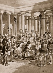 I lamenti dei Britanni, illustrazione da La storia della nazione da Henry A. Payne