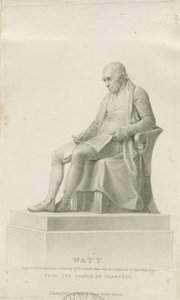 Handsworth - Monumento di James Watt: incisione a puntasecca, nd [?19th cent]