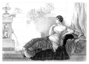 Mary Robinson 1757-1800, poetessa e romanziera inglese, 1830 da Henry Adlard