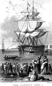La nave dei condannati, c1820 da Henry Adlard
