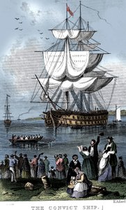 La nave dei condannati, c1820 da Henry Adlard