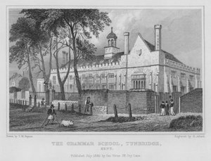 La scuola di grammatica, Tunbridge, Kent (incisione)