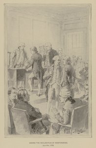 Firma della Dichiarazione di Indipendenza, 4 luglio 1776 da Henry Alexander (after) Ogden