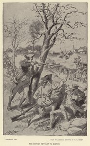 La ritirata britannica a Boston da Henry Alexander (after) Ogden