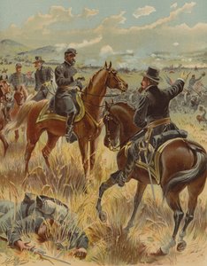 Generale Meade alla battaglia di Gettysburg, Pennsylvania, Guerra Civile Americana, 2 luglio 1863 da Henry Alexander Ogden