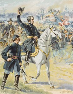 Maggior Generale Hooker alla battaglia di Chancellorville, Virginia, 3 maggio 1863