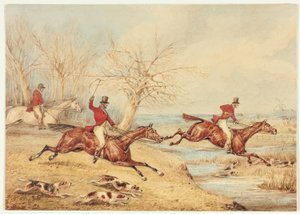 Cacciatori a cavallo con cani da Henry Alken