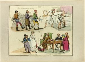 Piatti dalle illustrazioni alle canzoni popolari da Henry Alken