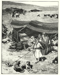 Un accampamento beduino (litografia) da Henry Andrew Harper