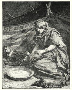 Interno di una tenda beduina (litografia) da Henry Andrew Harper