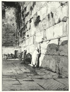 Luogo del pianto degli ebrei, Gerusalemme (litografia) da Henry Andrew Harper