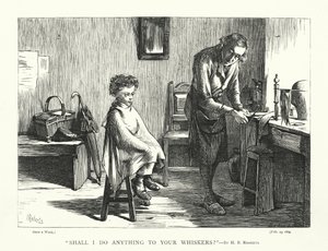 "Devo fare qualcosa ai tuoi baffi". (incisione) da Henry Benjamin Roberts