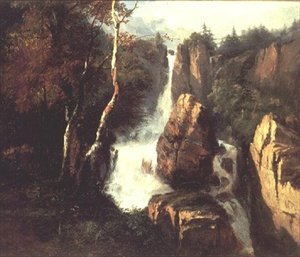 Una cascata alpina