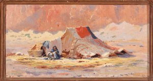 Tenda araba nel deserto a Blidah da Henry Brokman Knudsen
