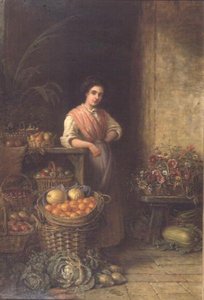 Un giovane venditore di frutta da Henry Charles Bryant