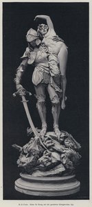 San Giorgio e la fanciulla salvata (incisione) da Henry Charles Fehr