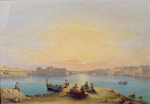 Porto di Valetta al Tramonto